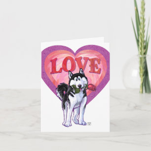 Husky valentin dag helgkort