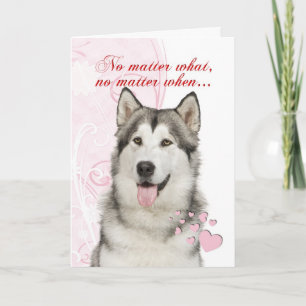 Husky valentin helgkort