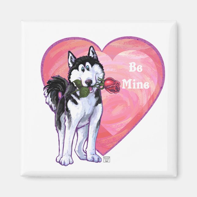 Husky Valentindagen Magnet (Framsidan)