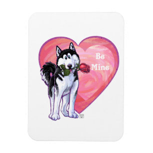 Husky Valentindagen Magnet