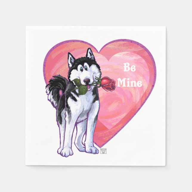 Husky Valentindagen Pappersservett (Framsidan)