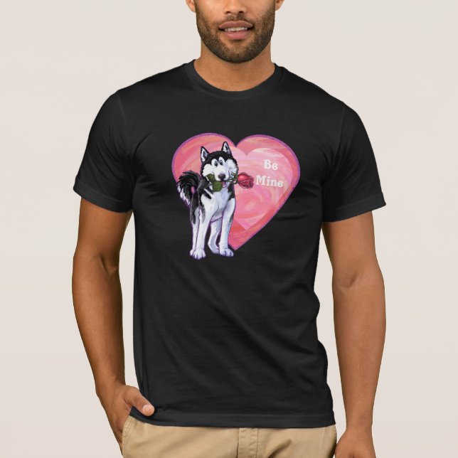 Husky Valentindagen T-shirt (Framsida)