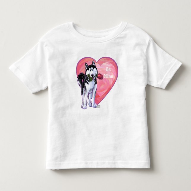 Husky Valentindagen T-shirt (Framsida)