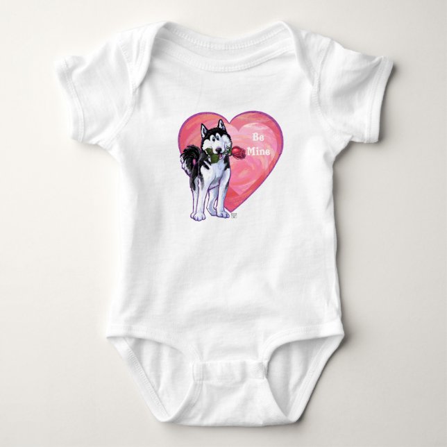 Husky Valentindagen T-shirt (Framsida)