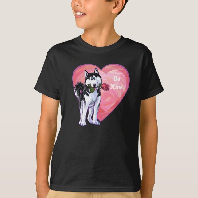Husky Valentindagen Tee Shirt (Framsida)