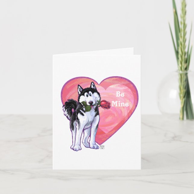 Husky Valentines dag Helgkort (Framsida)