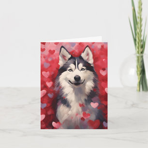Husky Valentines day Kort