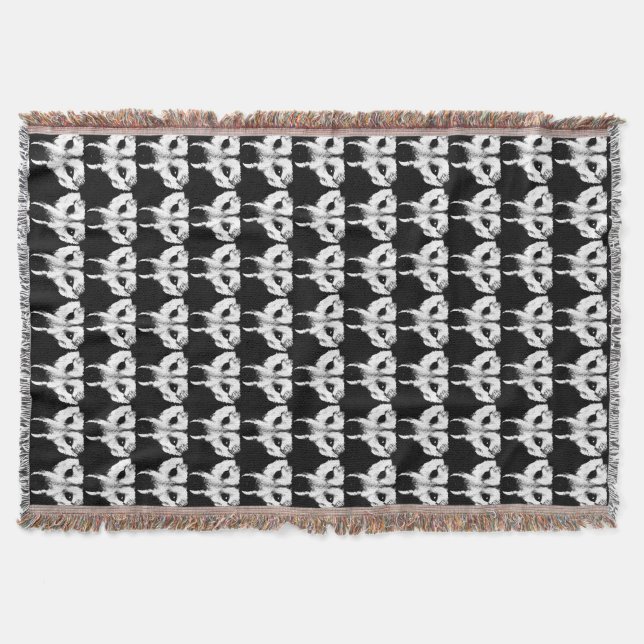 Husky Valp Blanket Siberian Varg Valp Throw Blanke Mysfilt (Framsidan)