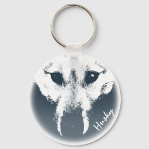 Husky Valp Keychain Husky Varg Hund Anpassningsbar Nyckelring