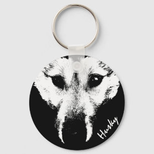 Husky Valp Keychain Husky Varg Hund Anpassningsbar Nyckelring