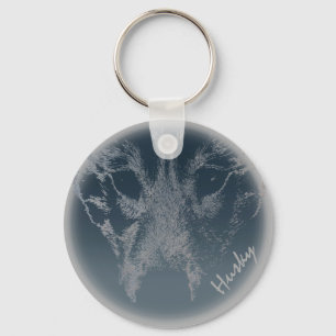 Husky Valp Keychain Husky Varg Hund Anpassningsbar Nyckelring