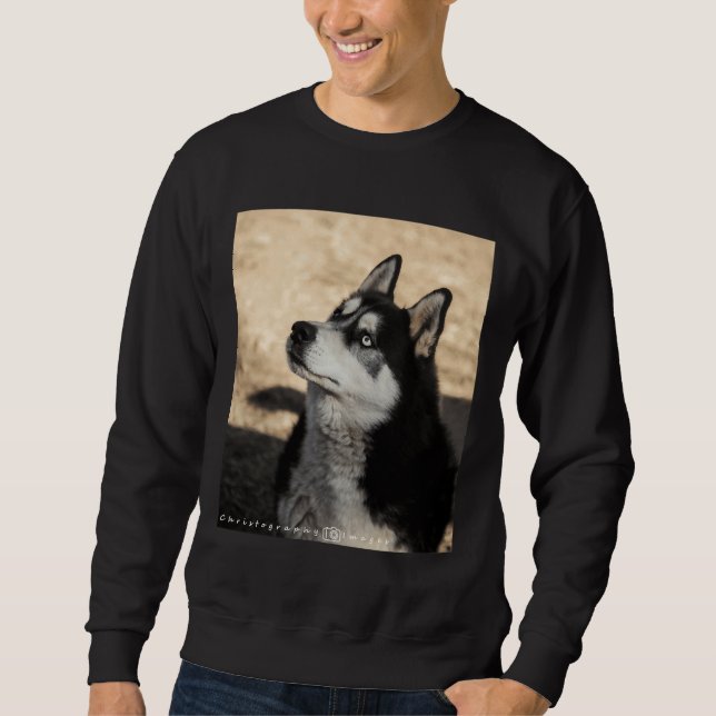 Husky Valp Scoop Lång Ärmad Tröja (Framsida)