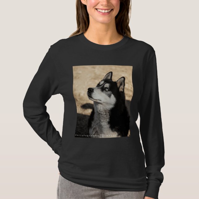 Husky Valp Scoop T Shirt (Framsida)