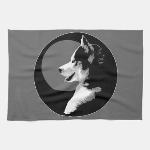 Husky Valp Towel Husky Malamute Tea Towel Kökshandduk
