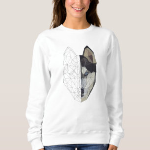 Husky Varg Hund Puppy Animal - Low Poly Geometric T Shirt