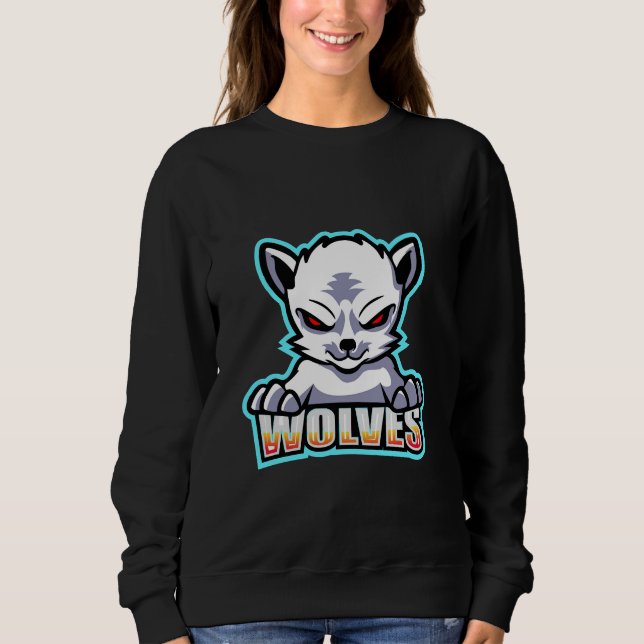 Husky Varg Stil T Shirt (Framsida)