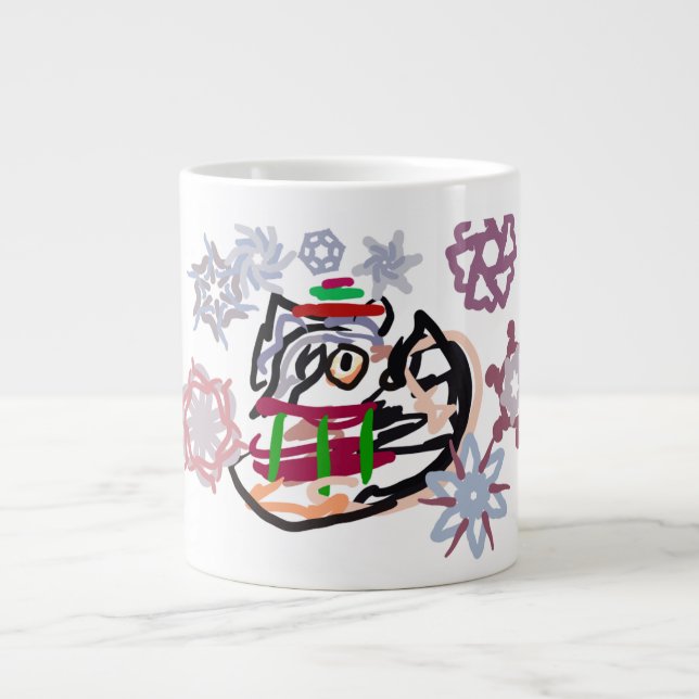 Husky vinter  jumbo mugg (Framsidan)