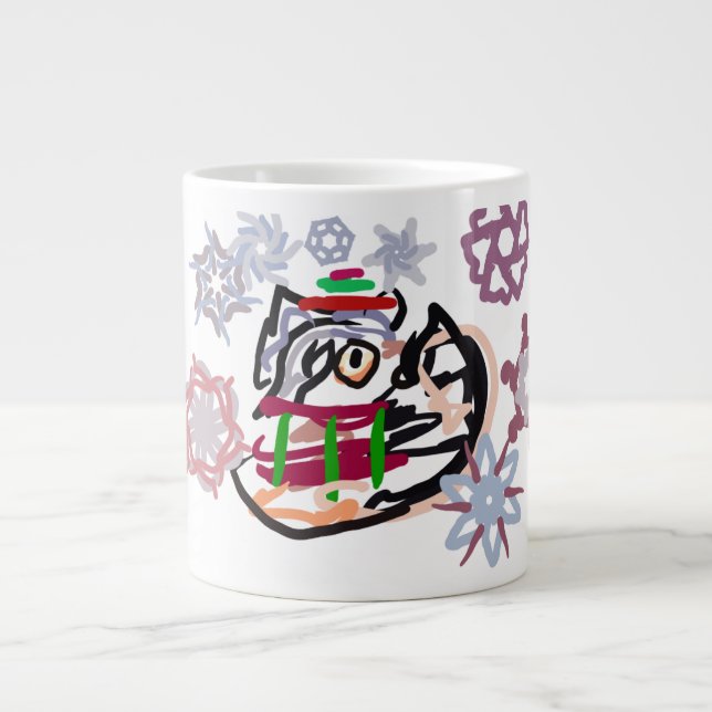 Husky vinter  jumbo mugg (Framsidan)