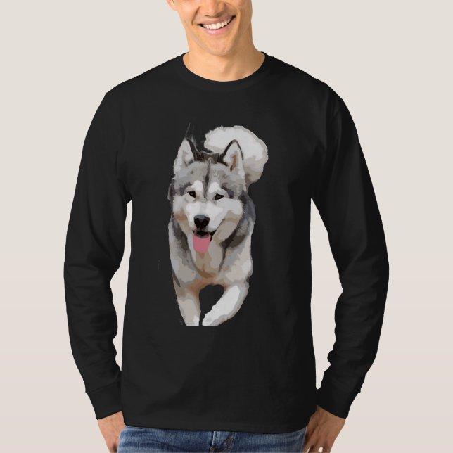 Husky Walking T Shirt (Framsida)