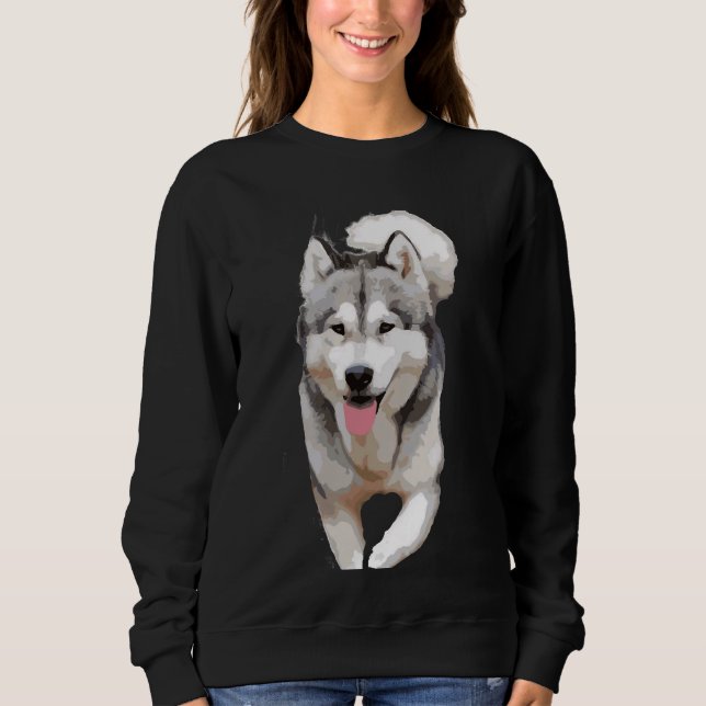 Husky Walking T Shirt (Framsida)