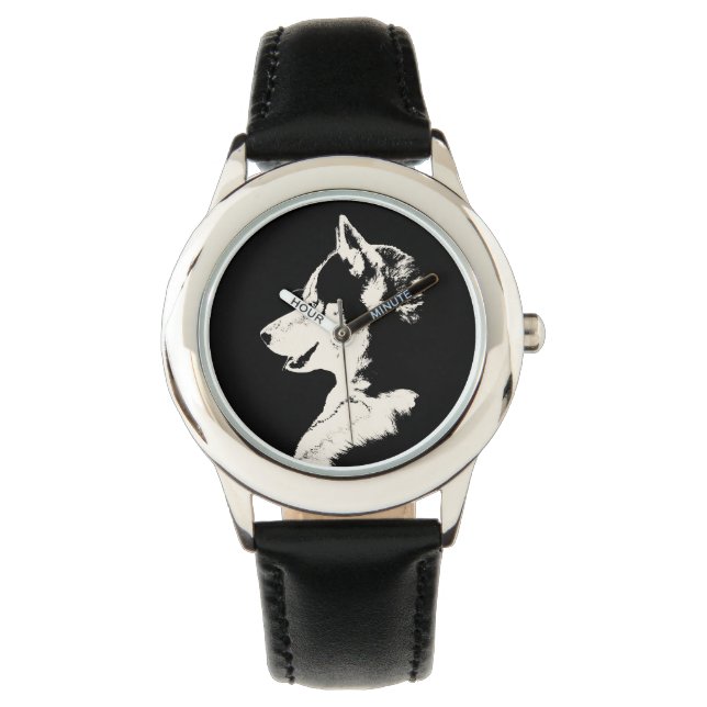 Husky Watch Siberian husky Malamute Wrist Watch Armbandsur (Framsida)