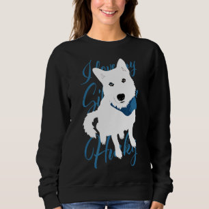 Husky White Bi Eyed Snö Hund T Shirt