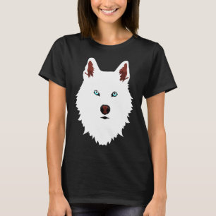 Husky White Snö Hund T Shirt