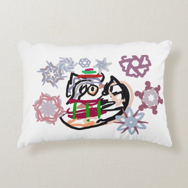 Husky winter  prydnadskudde (Framsidan)