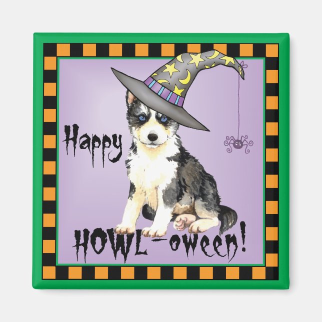 Husky Witch Magnet (Framsidan)