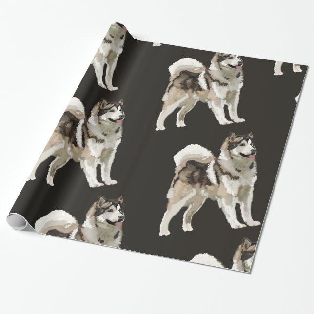 Husky Wrapping Papper Presentpapper (Utrullad)