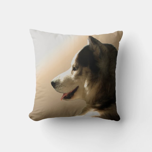 Huskyen kudder siberian husky som malamuten kudder kudde (Framsida)