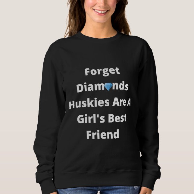 Huskys är en flickväninna t shirt (Framsida)