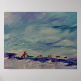 Huslia Hustler, Alaska Musher Poster