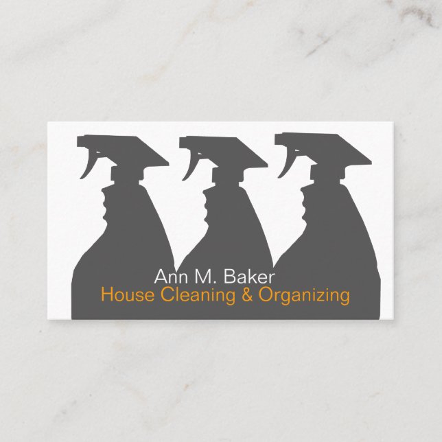 Huslokalvårduppläggningen servar visitkort (Framsida)