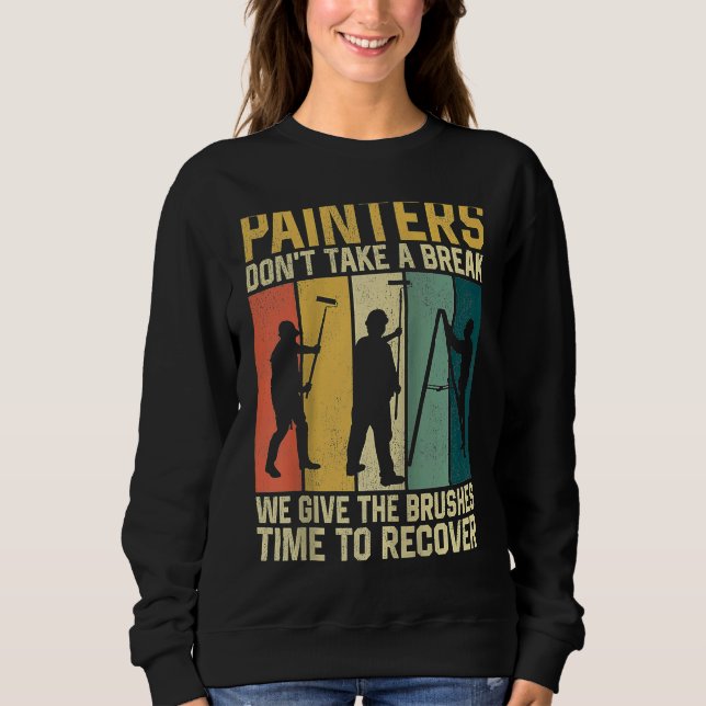 Husmålare Dekoratör Retro Målare Tar Inte  T Shirt (Framsida)