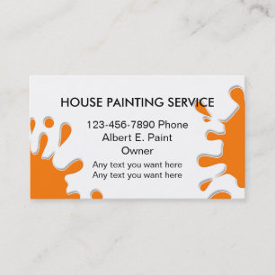 Husmålare målar Splatterdesign Visitkort