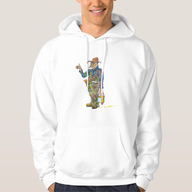 Husmålarehoodie Tröja Med Luva (Framsida)