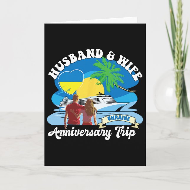 Husnd And Wife Anniversary Trip Ukraine  Kort (Framsida)
