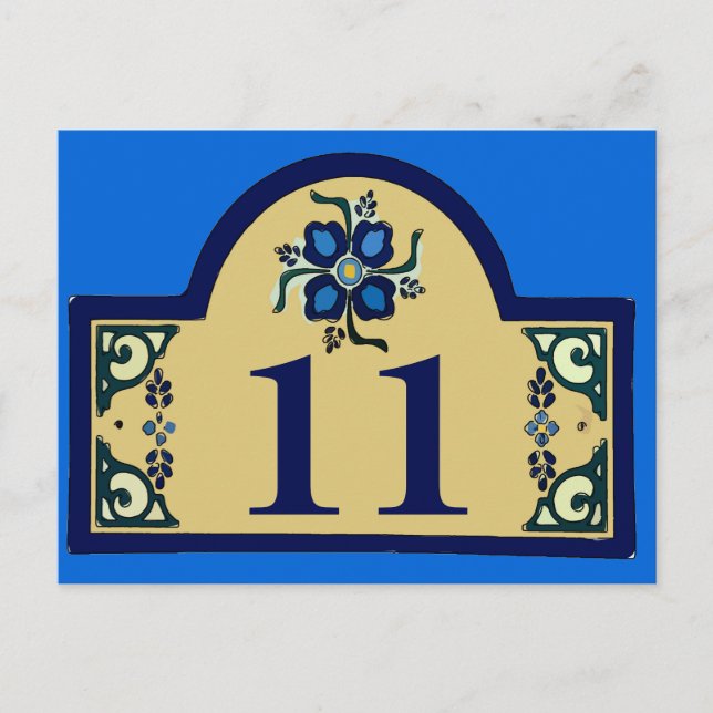 Husnummer Ändra Text  Vykort (Framsida)