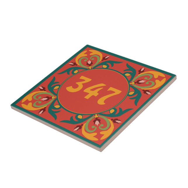 🧡 💚 💛 Husnummer Orientalplattor, Azulejos Kakelplatta (Sidan)