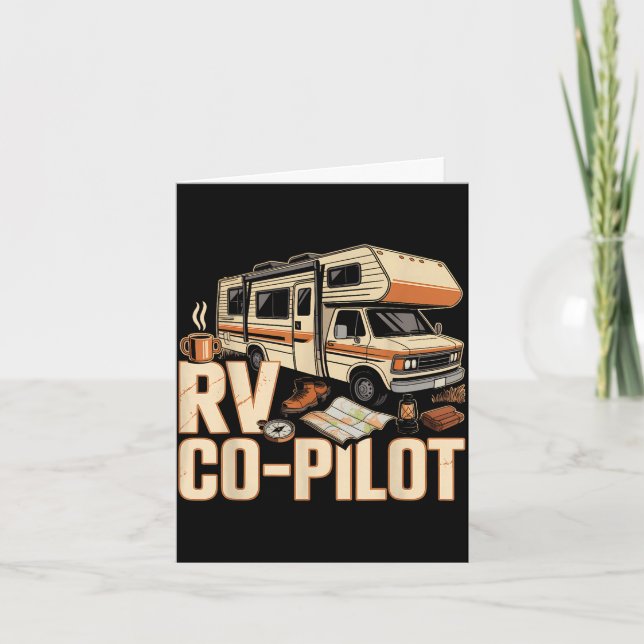 Husråbils co pilot husråbil camping husvagn solned kort (Framsida)