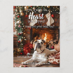 Husrätt med husdjur Jul hund Vykort