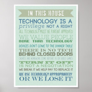 husregler: tech poster