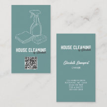 Husrengöringstjänst Teal Modern QR-kod