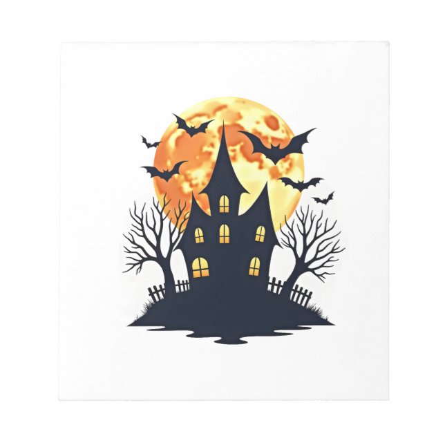 Husrörelse med fladdermöss � Kuslig Halloween-tröj Anteckningsblock (Framsida)
