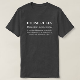 Husrörelsers Roliga Speldefinition Med Vit Text T Shirt