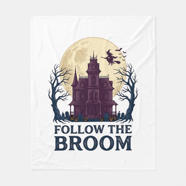 Husrövar-Tjejskjorta Vintage Halloween-gravering Fleecefilt (Framsidan)