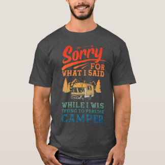 Husrusbils camping konst husvagn camping tjej t shirt