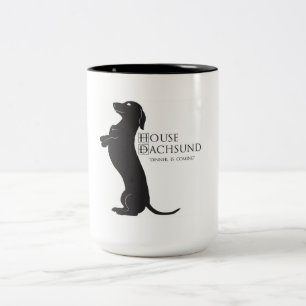 Hustaxen "middag är den kommande" kaffemuggen Två-Tonad mugg