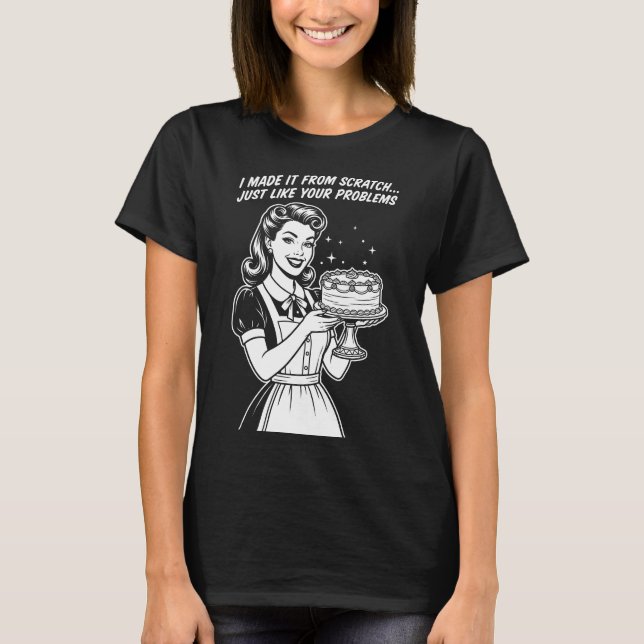 Hustlare i köket bakning t shirt (Framsida)